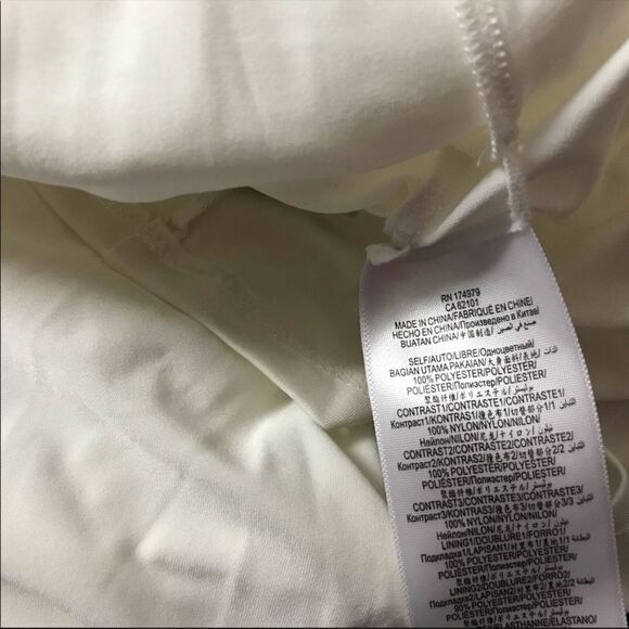 BCBGMAXAZRIA strapless tulle ruffled skirt midi dress off white combo black 6 - Picture 9 of 15